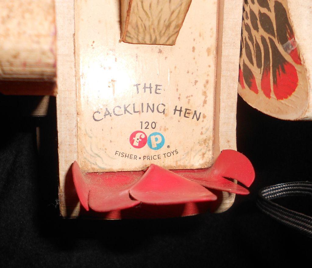 Vintage Collectable Cackling Hen Pull Toy Fisher-Price 1958-1966 Vintage Collectable Cackling Hen Pull Toy Fisher-Price 1958-1966