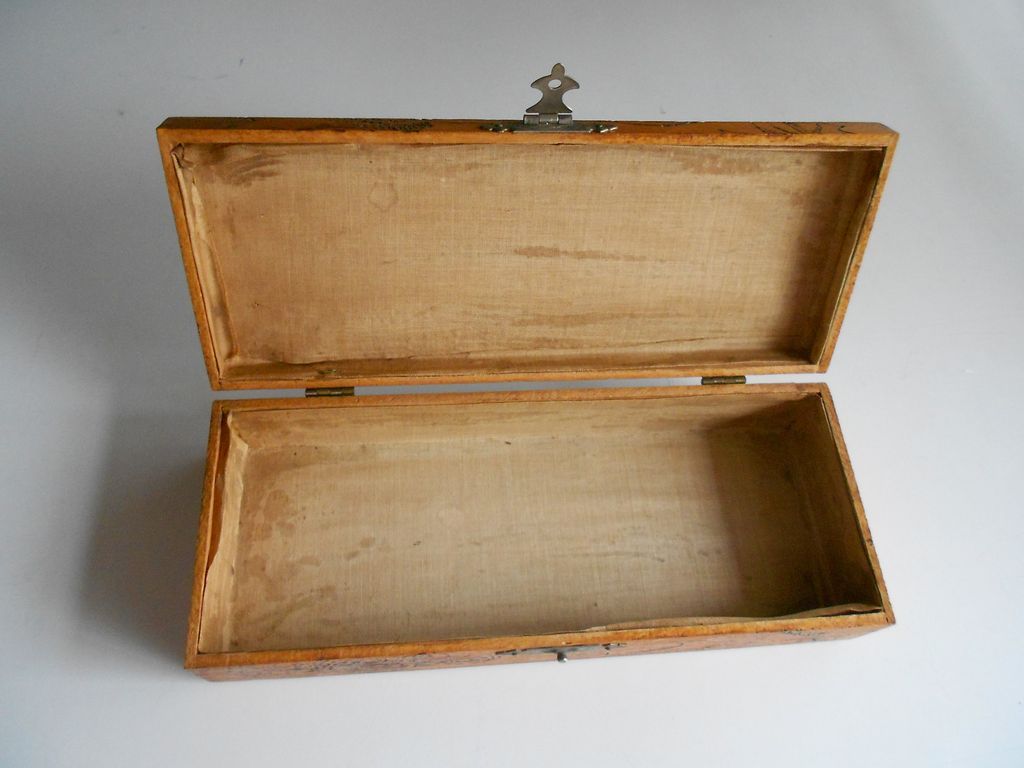 Vintage 1920s Pyrography Box Wood Box Illustrated Top Sides 1920s Vintage 1920s Pyrography Box Wood Box Illustrated Top Sides 1920s