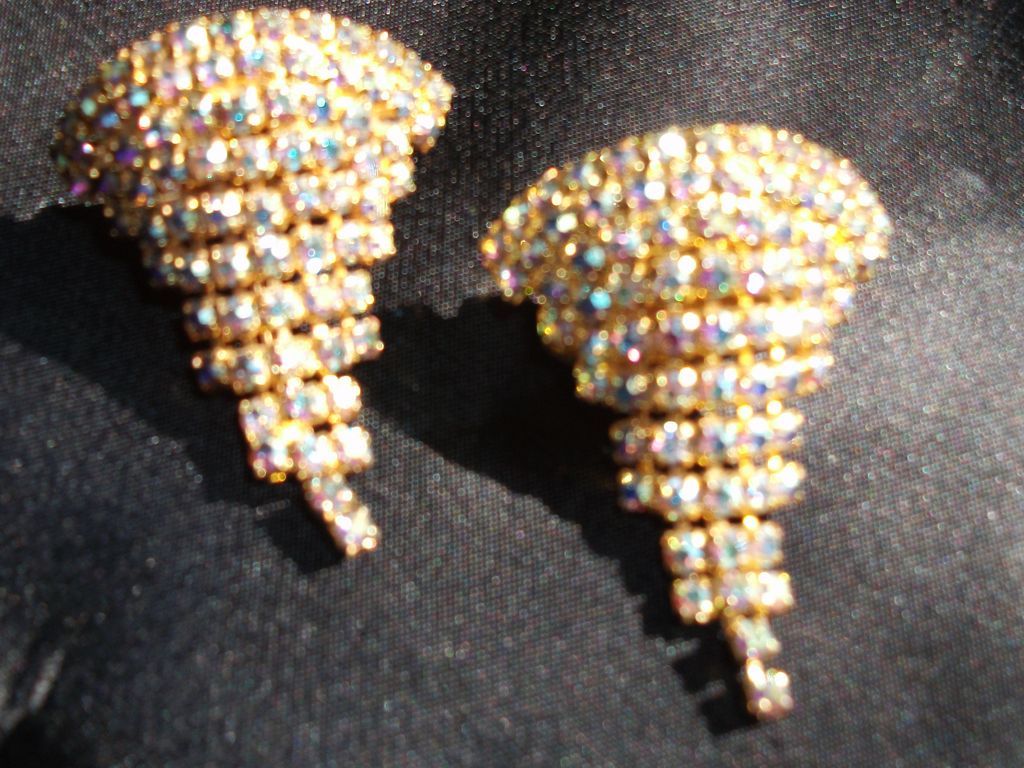 Shoe Clips Rhinestones Vintage MUSI Gold tone Shoe Clips Rhinestones Vintage MUSI Gold tone