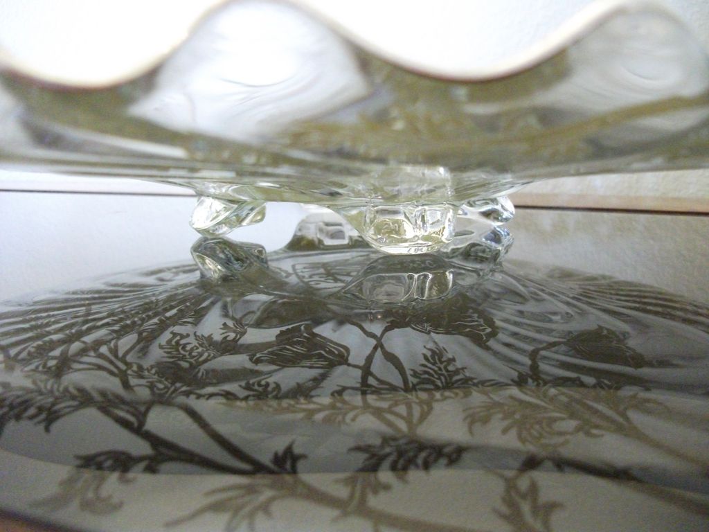 Vintage Cambridge Caprice Silver Overlay Platter 25 Anniversary Vintage Cambridge Caprice Silver Overlay Platter 25 Anniversary