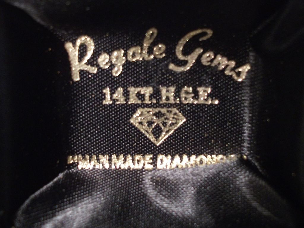 Cocktail Ring 14K H.G.E. with Man Made Diamonds Cocktail Ring 14K H.G.E. with Man Made Diamonds