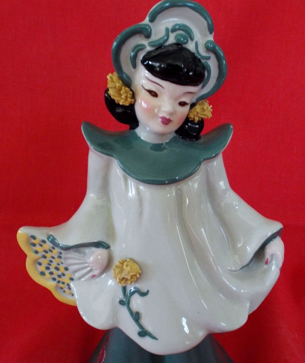 Vintage Florence Ceramics Figurine Vase Asian Inspired Vintage Florence Ceramics Figurine Vase Asian Inspired