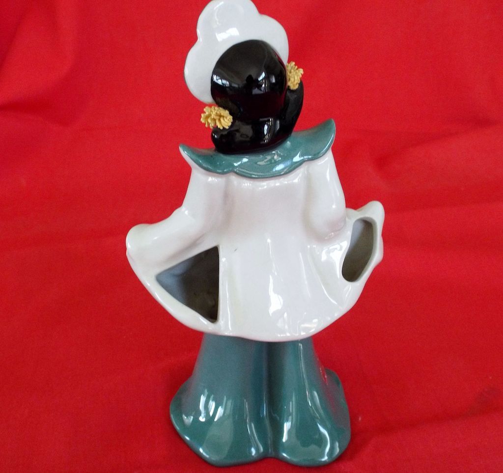 Vintage Florence Ceramics Figurine Vase Asian Inspired Vintage Florence Ceramics Figurine Vase Asian Inspired