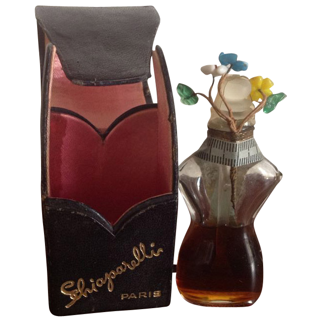 Elsa Schiaparelli Shocking Perfume in Original Leather Case Elsa Schiaparelli Shocking Perfume in Original Leather Case