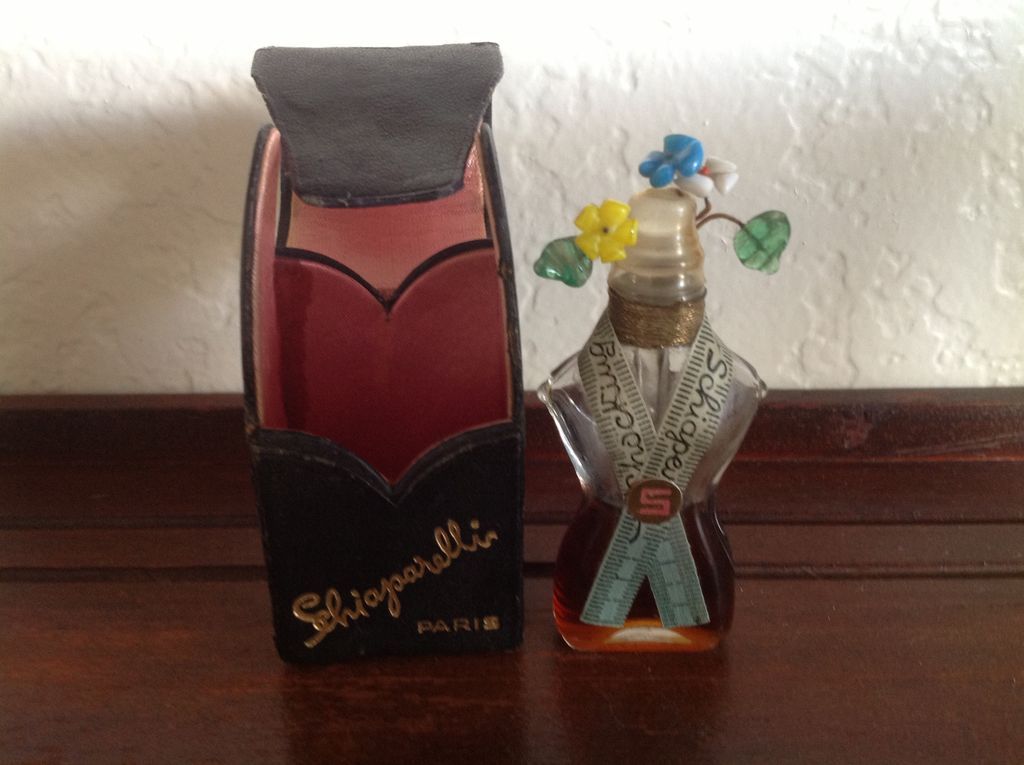 Elsa Schiaparelli Shocking Perfume in Original Leather Case Elsa Schiaparelli Shocking Perfume in Original Leather Case