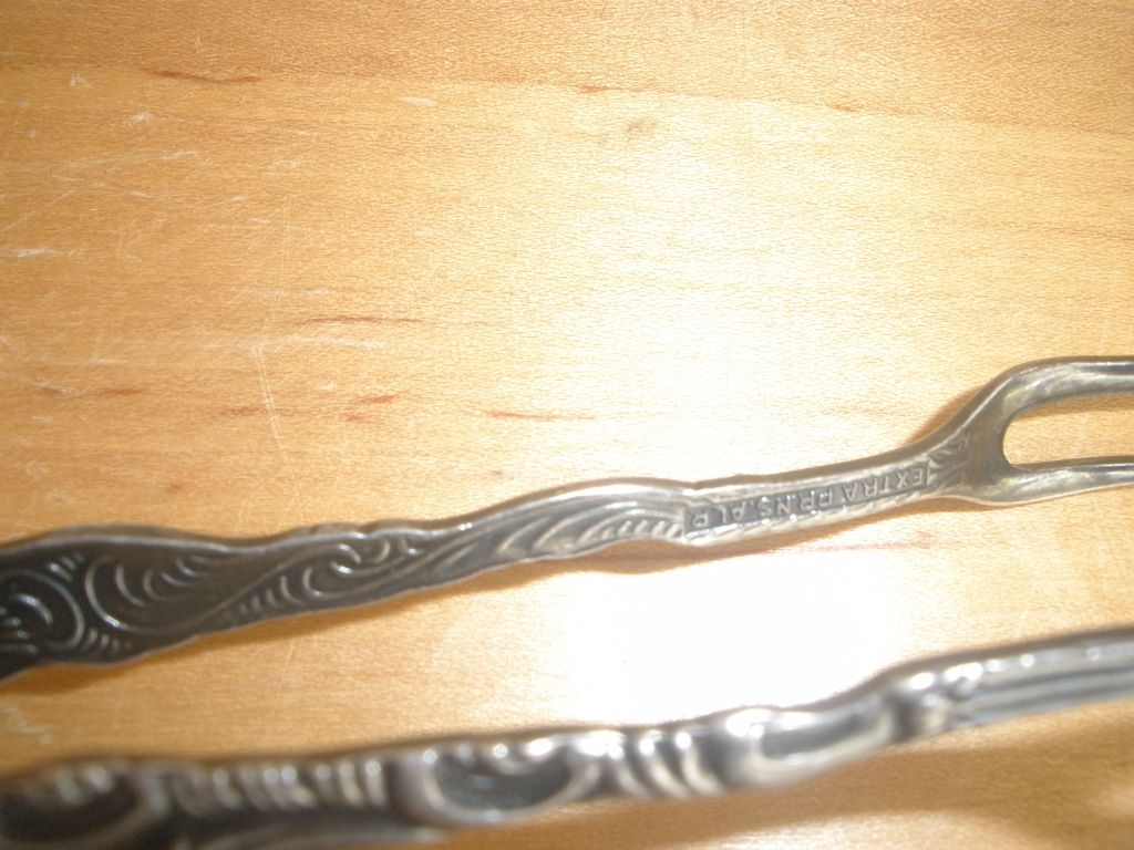 Vintage Silverplate Sugar Tongs Sweden Extra PR NS ALP Woman with broom Vintage Silverplate Sugar Tongs Sweden Extra PR NS ALP Woman with broom