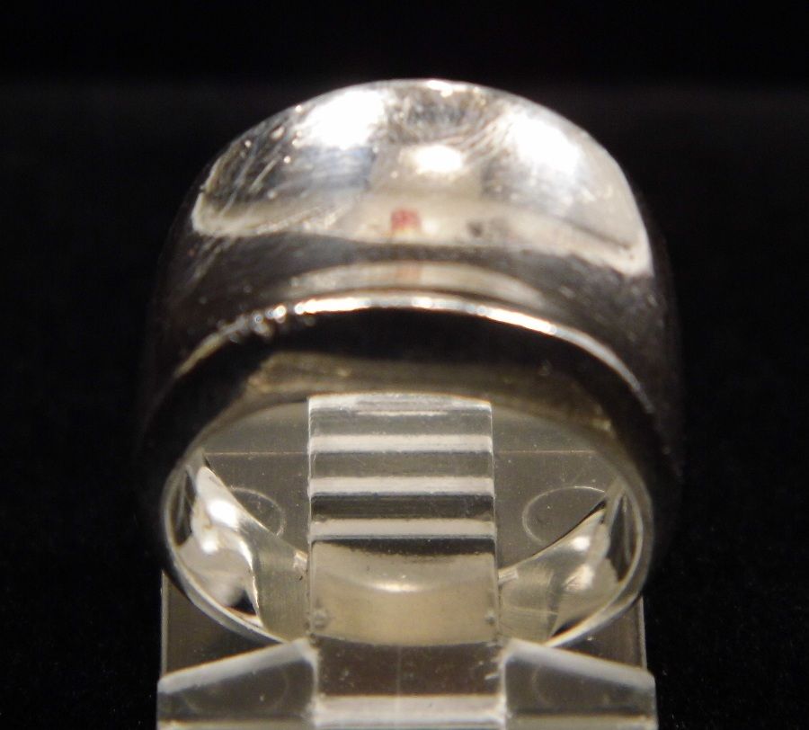 Vintage Sterling Silver Wide Concave Band size 3.75 Vintage Sterling Silver Wide Concave Band size 3.75