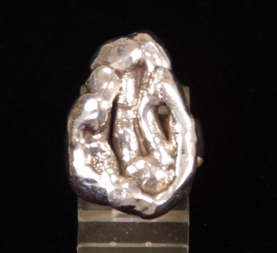 Bold Vintage Mexican Sterling Silver Art Blob Ring size 8.75 Bold Vintage Mexican Sterling Silver Art Blob Ring size 8.75