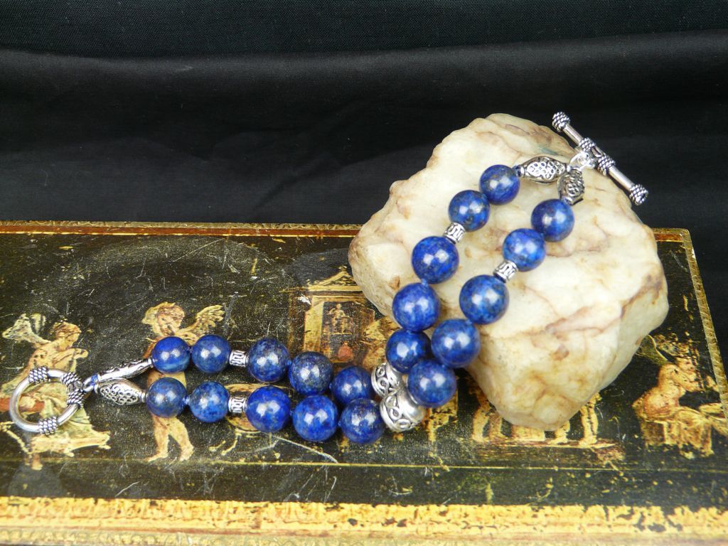 Lapis Lazuli and Sterling Silver Bracelet Lapis Lazuli and Sterling Silver Bracelet