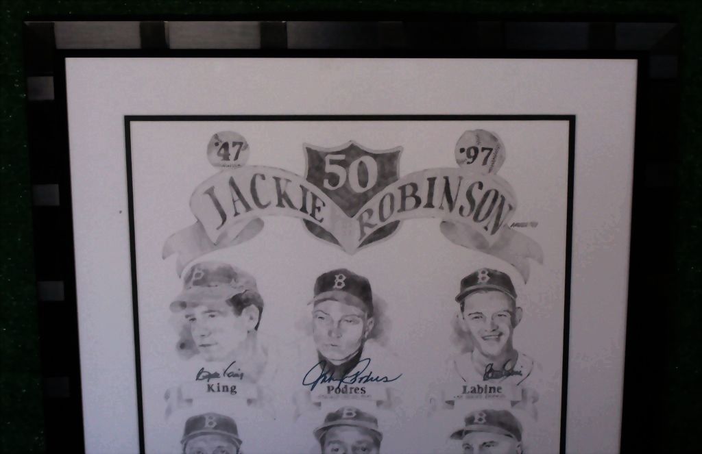Pencil Signed and Numbered Limited Edition #67 OF 400 Lithograph Celebrating Jackie Robinson and the Brooklyn Dodgers Pencil Signed and Numbered Limited Edition #67 OF 400 Lithograph Celebrating Jackie Robinson and the Brooklyn Dodgers