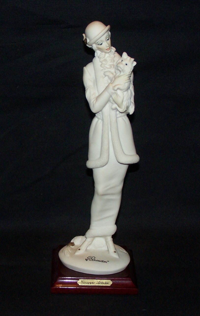 Giuseppe Armani Lady with Dog Figurine 0421-F with Original Box Mint Condition Giuseppe Armani Lady with Dog Figurine 0421-F with Original Box Mint Condition