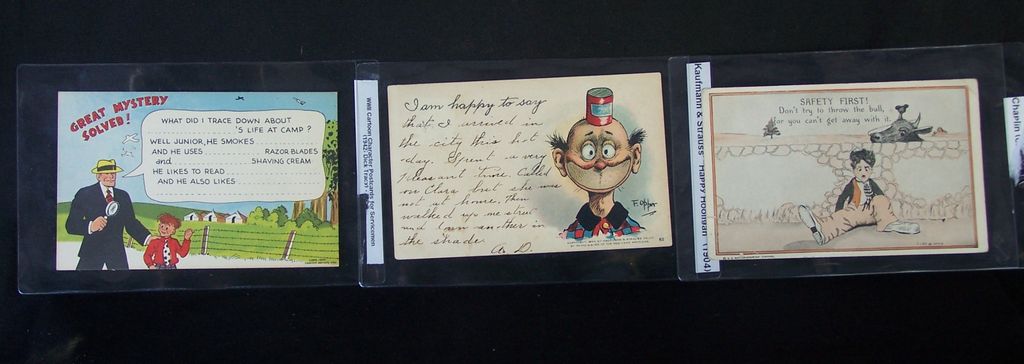 Vintage Post Cards Charlie Chaplin, Dick Tracey, and Happy Hooligan Vintage Post Cards Charlie Chaplin, Dick Tracey, and Happy Hooligan