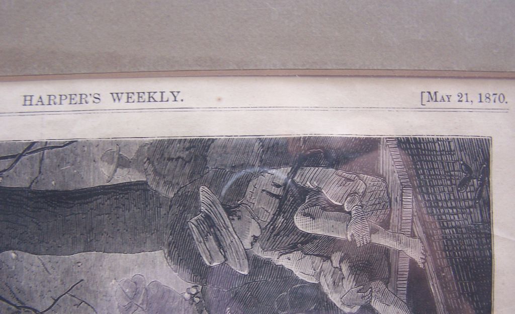Antique Winslow Homer "SPRING BLOSSOMS" Harper's Weekly May 1870 Antique Winslow Homer "SPRING BLOSSOMS" Harper's Weekly May 1870