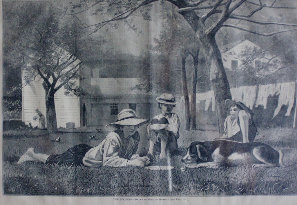 Winslow Homer 1873 Antique Wood Engraving "THE NOONING" Harper's Weekly 1873 Winslow Homer 1873 Antique Wood Engraving "THE NOONING" Harper's Weekly 1873