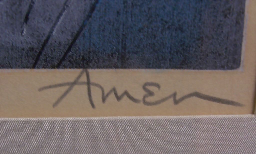 Vintage Color Limited Edition Irving Amen "THE PROPHET" Framed 18 X 11 Pencil Signed and Numbered 10/50 Vintage Color Limited Edition Irving Amen "THE PROPHET" Framed 18 X 11 Pencil Signed and Numbered 10/50