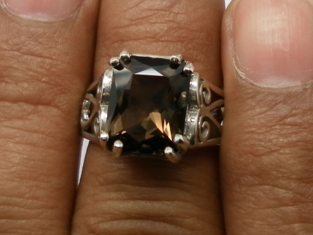 Vintage Smoky Quartz Sterling Silver Ring; FREE SIZING Vintage Smoky Quartz Sterling Silver Ring; FREE SIZING