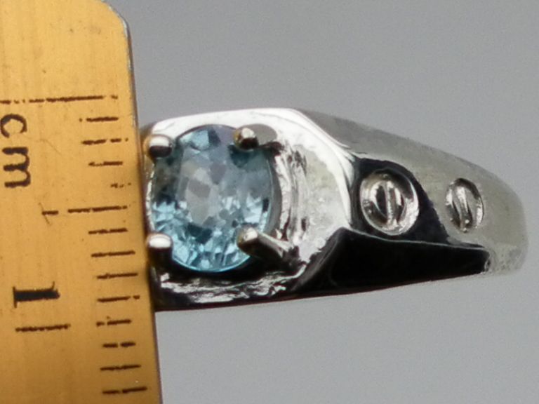 Vintage 14kt Blue Zircon Men's Ring; FREE SIZING Vintage 14kt Blue Zircon Men's Ring; FREE SIZING