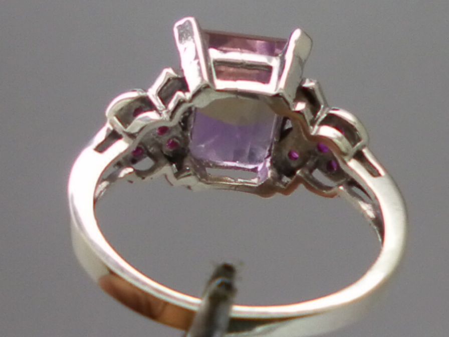 Vintage Ametrine & Ruby Silver Ring; FREE SIZING. Vintage Ametrine & Ruby Silver Ring; FREE SIZING.