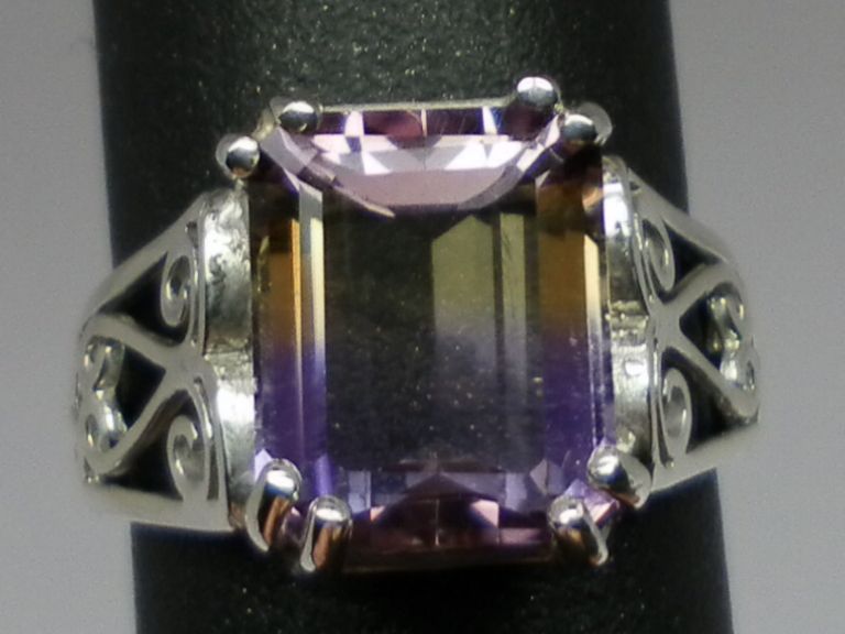 Vintage Natural Ametrine Silver Ring; FREE SIZING Vintage Natural Ametrine Silver Ring; FREE SIZING