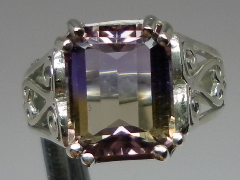 Vintage Natural Ametrine Silver Ring; FREE SIZING Vintage Natural Ametrine Silver Ring; FREE SIZING