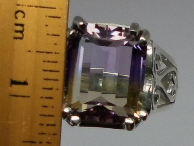 Vintage Natural Ametrine Silver Ring; FREE SIZING Vintage Natural Ametrine Silver Ring; FREE SIZING