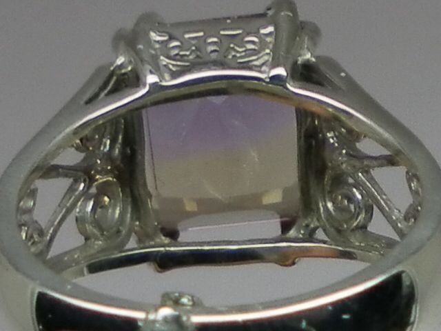 Vintage Natural Ametrine Silver Ring; FREE SIZING Vintage Natural Ametrine Silver Ring; FREE SIZING
