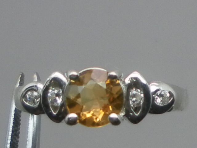 Vintage 14kt Citrine & Diamonds, Ring; FREE SIZING. Vintage 14kt Citrine & Diamonds, Ring; FREE SIZING.