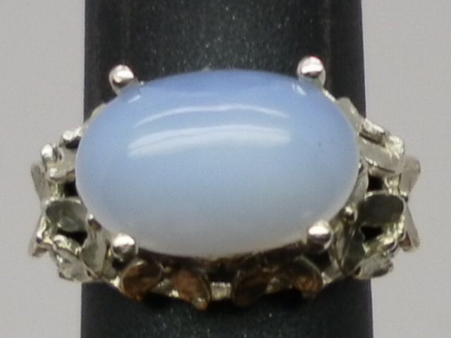 Natural Blue Chalcedony Silver Ring; FREE SIZING. Natural Blue Chalcedony Silver Ring; FREE SIZING.