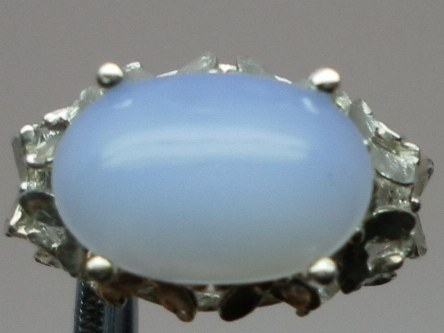 Natural Blue Chalcedony Silver Ring; FREE SIZING. Natural Blue Chalcedony Silver Ring; FREE SIZING.