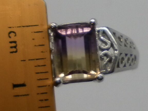 Vintage Natural Ametrine Sterling Silver Ring; FREE SIZING Vintage Natural Ametrine Sterling Silver Ring; FREE SIZING