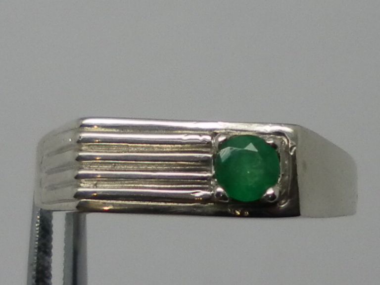 Vintage 14kt Emerald Men's Ring; FREE SIZING Vintage 14kt Emerald Men's Ring; FREE SIZING