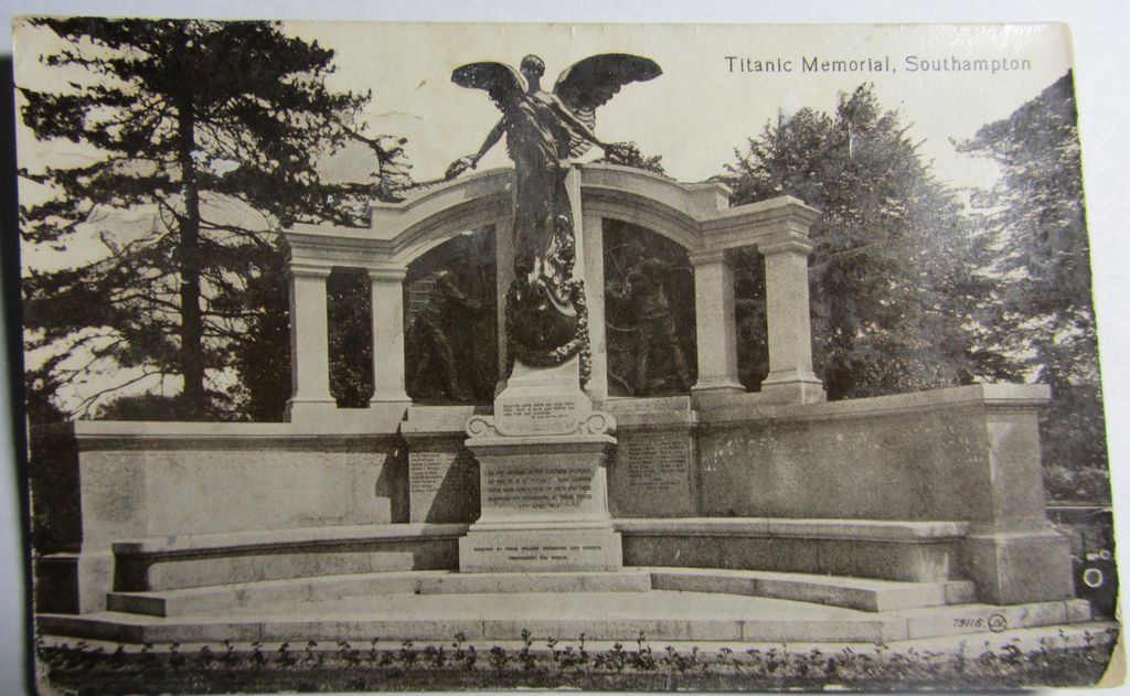 Vintage Original Titanic Postcard-Titanic Memorial, Southampton-postally used-circa: 1918 Vintage Original Titanic Postcard-Titanic Memorial, Southampton-postally used-circa: 1918