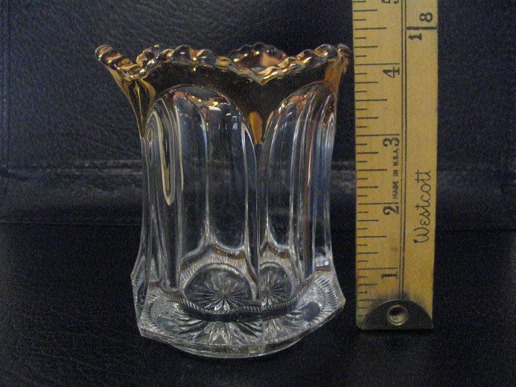 Heisey Peerless Spooner with gold trim Heisey Peerless Spooner with gold trim
