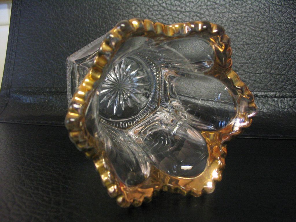 Heisey Peerless Spooner with gold trim Heisey Peerless Spooner with gold trim
