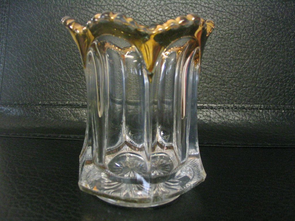Heisey Peerless Spooner with gold trim Heisey Peerless Spooner with gold trim