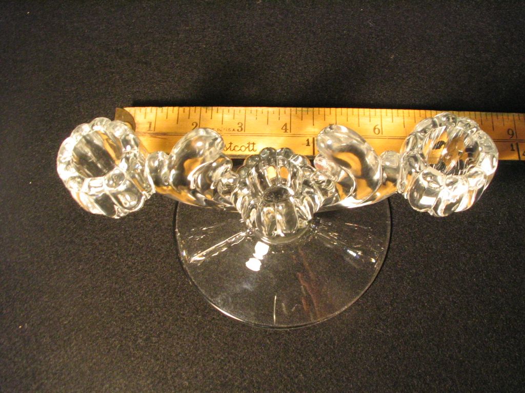 Heisey Crystolite Three Light Candlestick Heisey Crystolite Three Light Candlestick