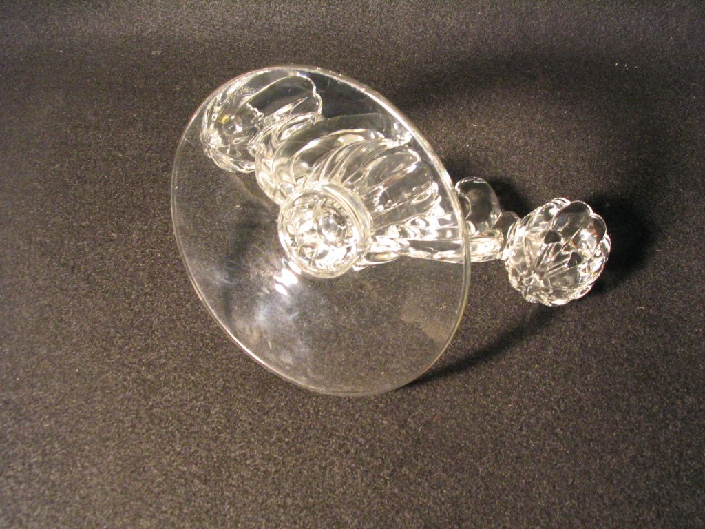 Heisey Crystolite Three Light Candlestick Heisey Crystolite Three Light Candlestick