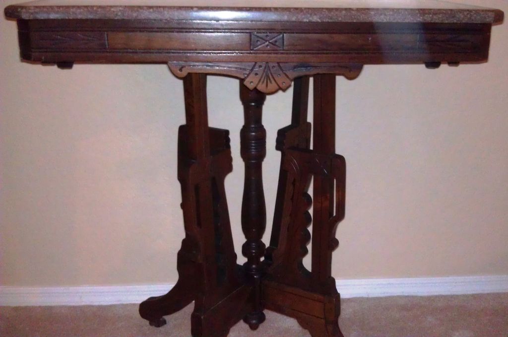 Antique Eastlake Marble Top Table Antique Eastlake Marble Top Table