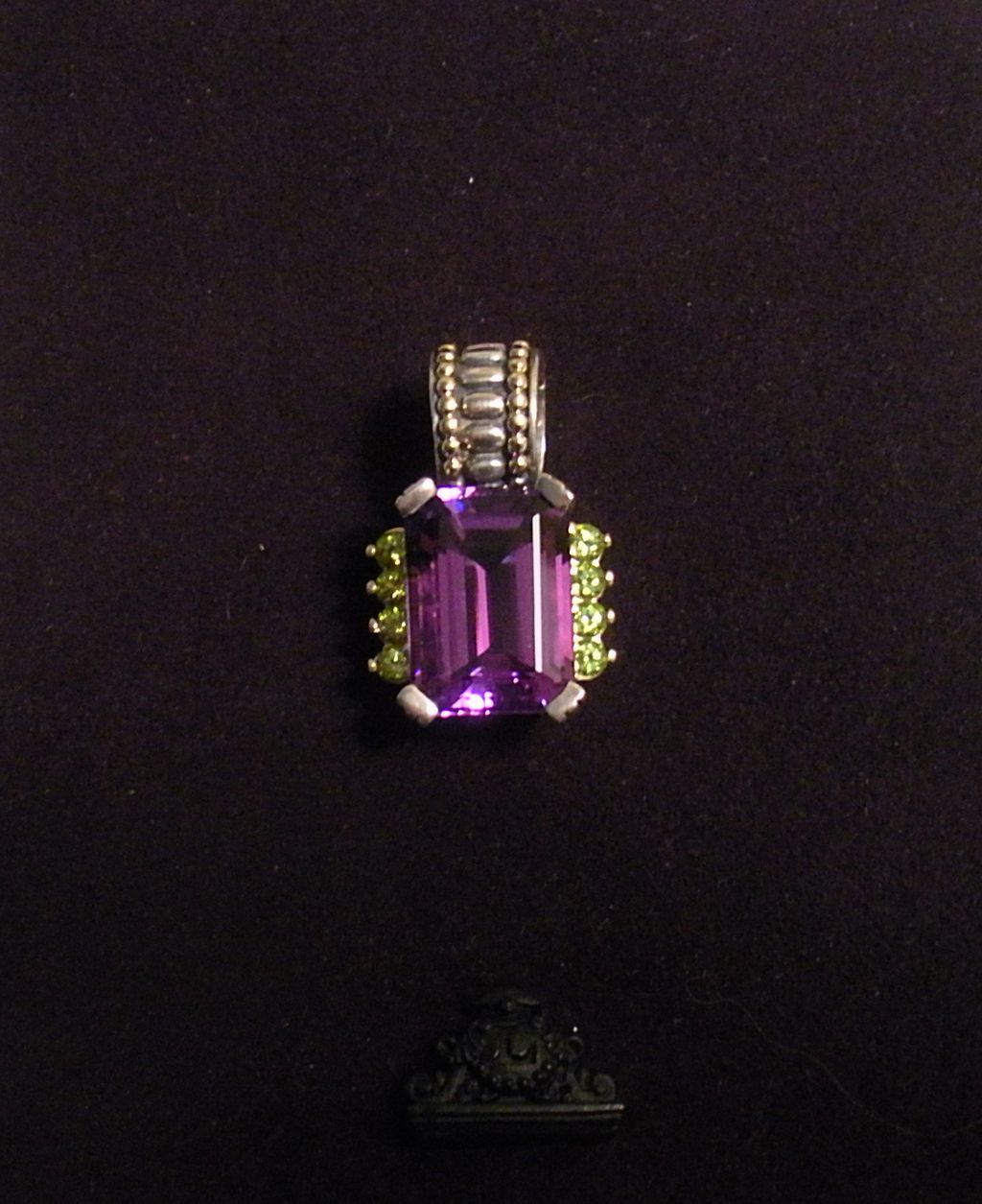 Stunning Amethyst LAGOS Earrings and Pendant 18K Sterling Stunning Amethyst LAGOS Earrings and Pendant 18K Sterling
