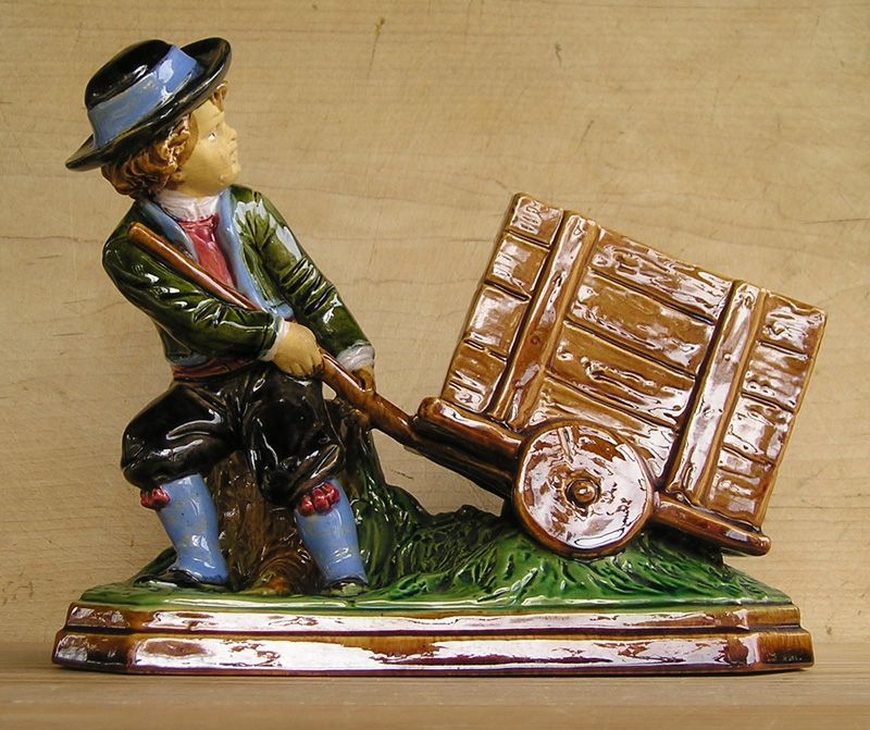 Bernhard Bloch Figural Majolica Smoke Set Bernhard Bloch Figural Majolica Smoke Set