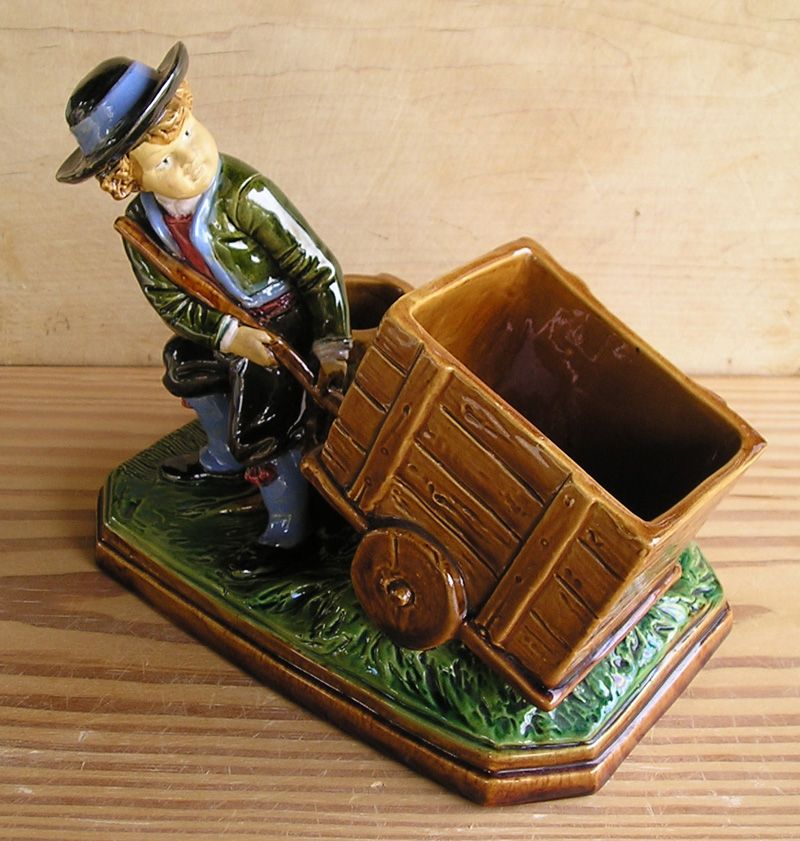 Bernhard Bloch Figural Majolica Smoke Set Bernhard Bloch Figural Majolica Smoke Set