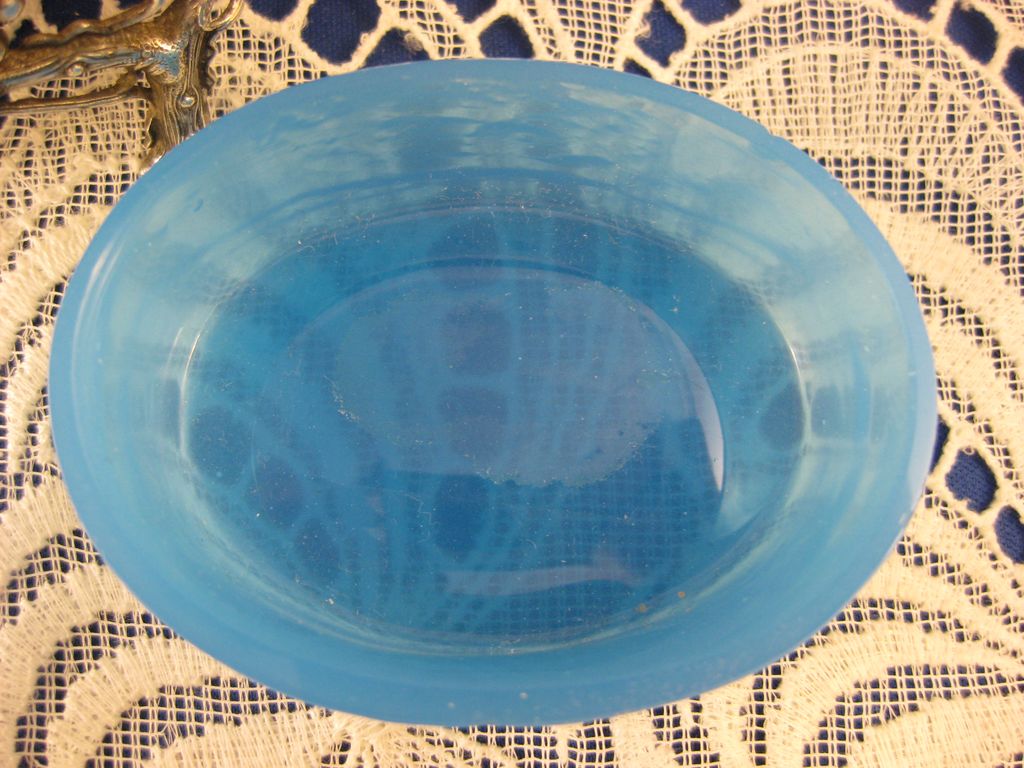 Continental Silver ~ Blue Opaline Master Salt ~ Repousse Grapes Leaves & Vines Continental Silver ~ Blue Opaline Master Salt ~ Repousse Grapes Leaves & Vines