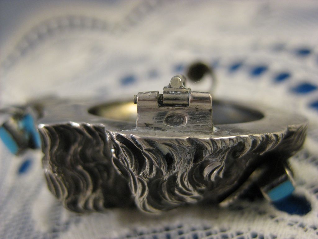 Victorian Sterling ~ Enamel Dog Brooch ~ French Silver Antique Pin ~ A Charmer! Victorian Sterling ~ Enamel Dog Brooch ~ French Silver Antique Pin ~ A Charmer!