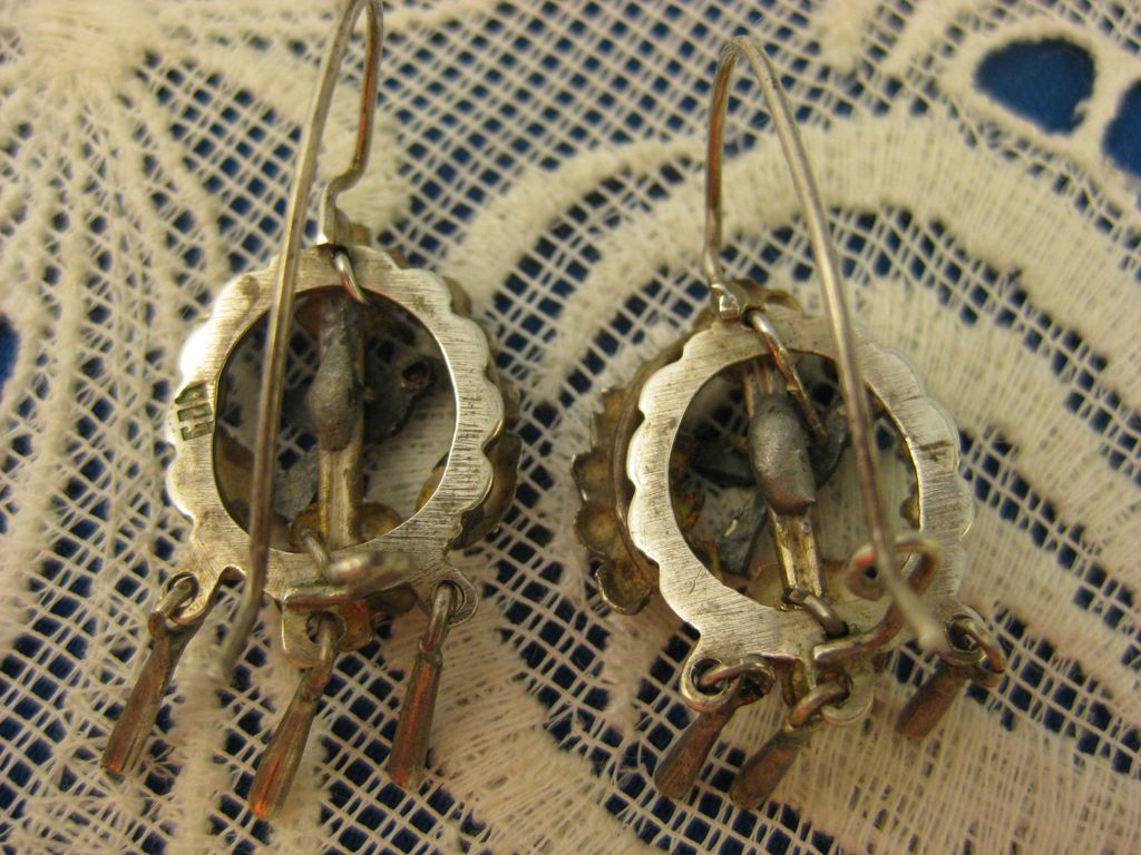 Victorian ~ Turquoise & Coral Bird Earrings~ Gold & Silver with Dangles Victorian ~ Turquoise & Coral Bird Earrings~ Gold & Silver with Dangles