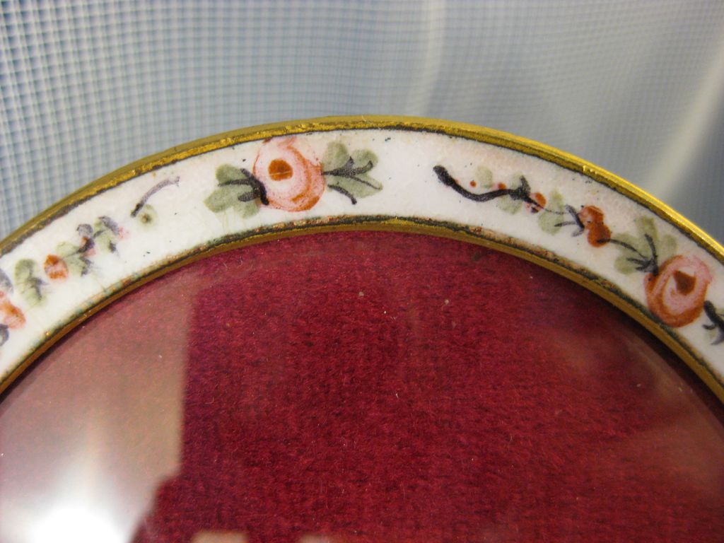 French Enamel ~ Rose Picture Photo Frame ~ Made in France French Enamel ~ Rose Picture Photo Frame ~ Made in France