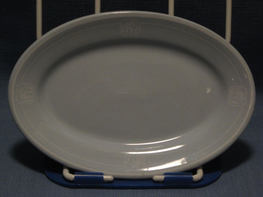 New York New Haven and Hartford Railroad Platinum Blue Small Platter New York New Haven and Hartford Railroad Platinum Blue Small Platter