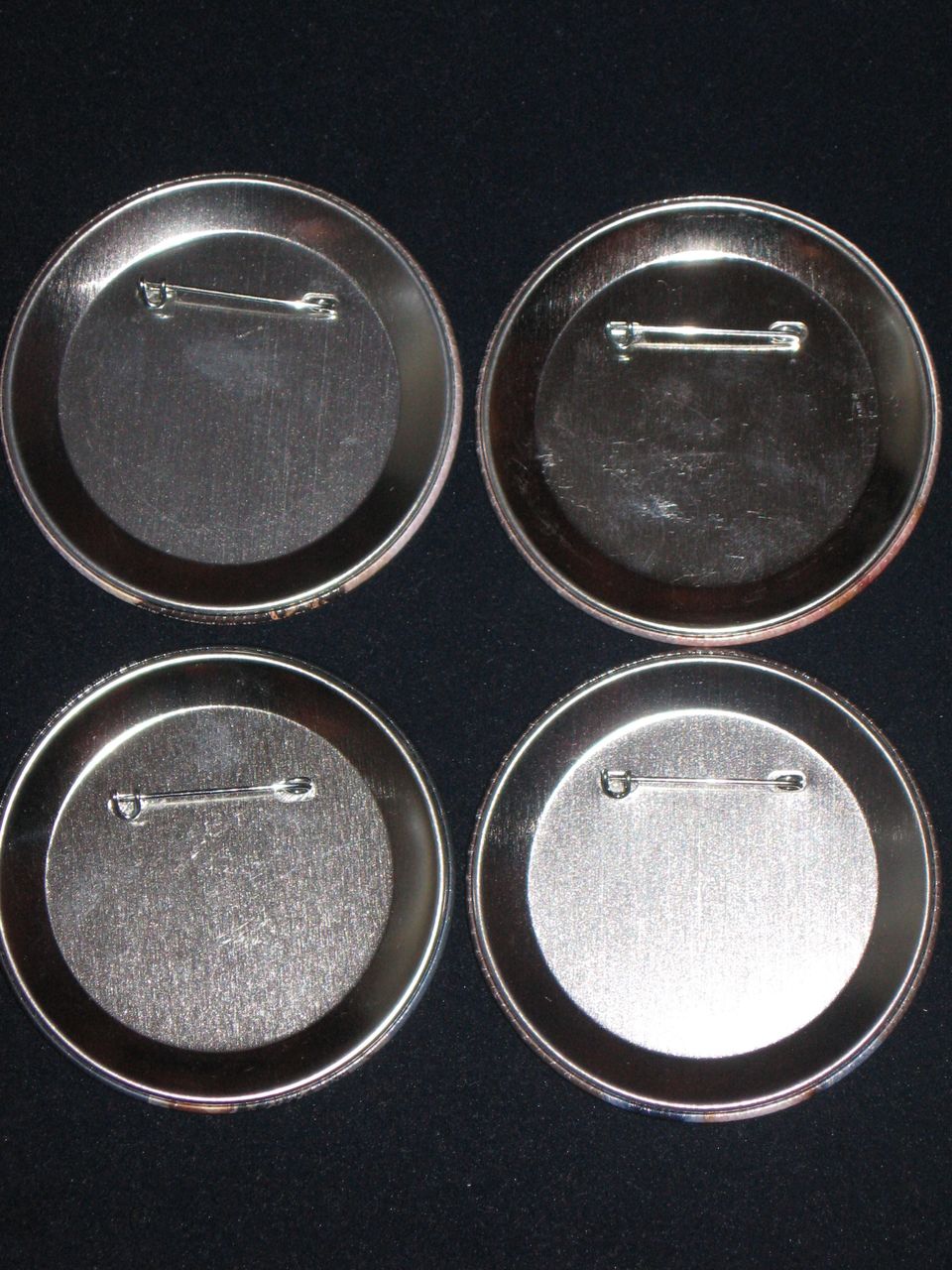 Four R. John Wright Pin Back Buttons Four R. John Wright Pin Back Buttons