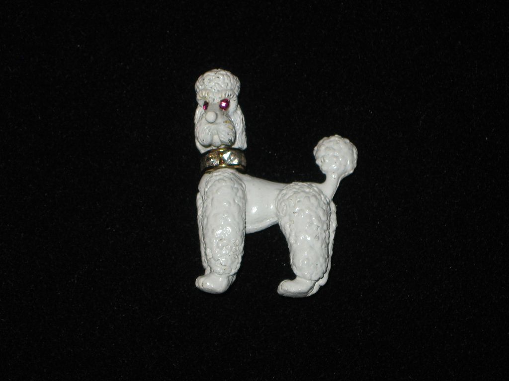 Vintage Napier Poodle Pin with Swivel Head Vintage Napier Poodle Pin with Swivel Head