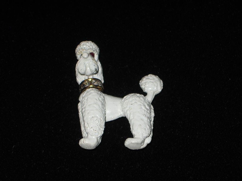 Vintage Napier Poodle Pin with Swivel Head Vintage Napier Poodle Pin with Swivel Head