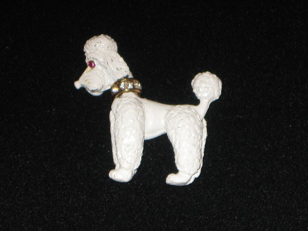 Vintage Napier Poodle Pin with Swivel Head Vintage Napier Poodle Pin with Swivel Head